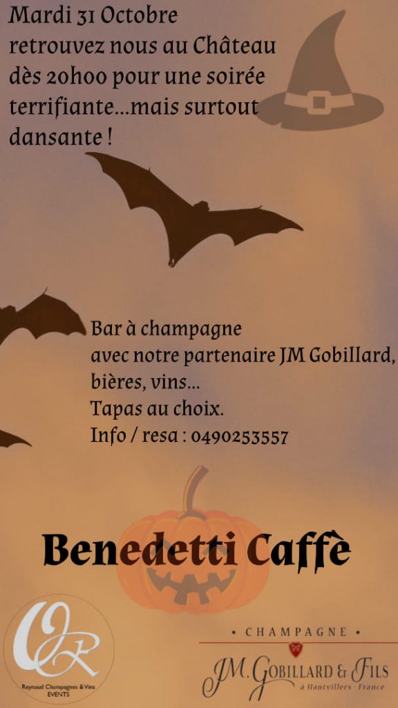 affiche halloween au Benedetti Caffe