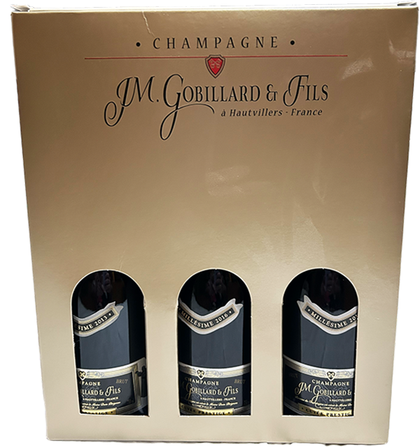 coffret 3 bouteilles de champagne Gobillard prestige